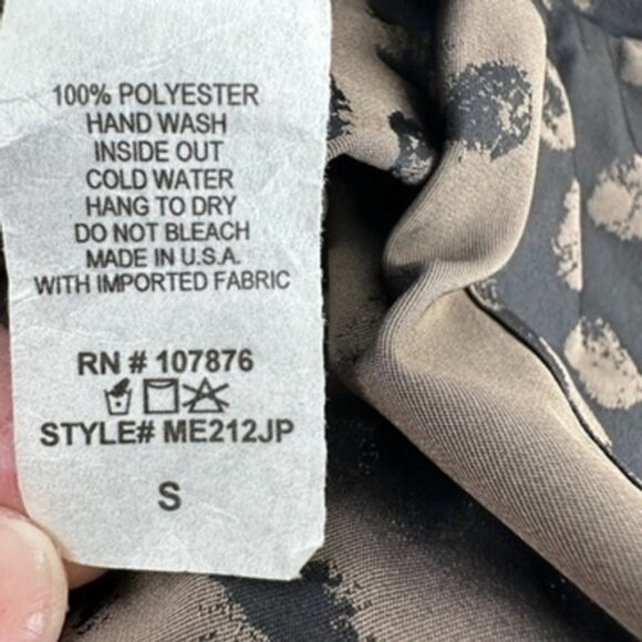 SUN KIM Womens Skirt Polka Dot Black Beige Balloon Style Size S Made in USA - Picture 6 of 8